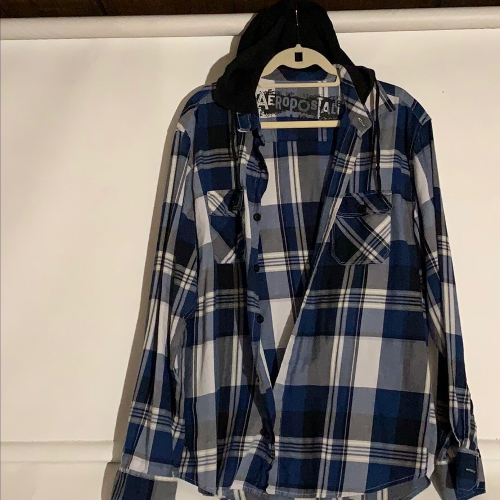 Aeropostale Button down shirt with a black hoodie